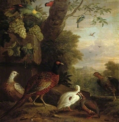 Birds in a landscape by Jakob Bogdani