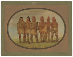 Black Hawk and Five Other Saukie Prisoners by George Catlin