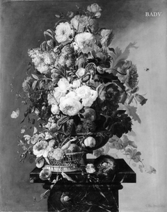 Blumenstück mit Fruchtkorb by Cornelis van Spaendonck