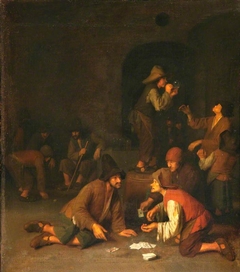 Boors playing at Cards by Pieter Hermansz Verelst