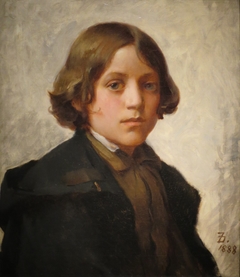 Boy Wearing Cloak by Frank Duveneck