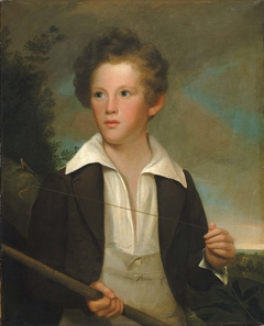 Boy with a Fishing Pole by Anonymous