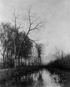 Canal in Autumn by Fredericus van Rossum du Chattel