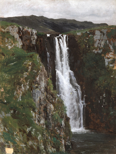 Cascade du Sartre près d’Apchon (Cantal) by Auguste Bonheur