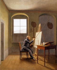 Caspar David Friedrich in his Studio (1819) by Georg Friedrich Kersting