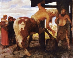 Centaur at the Village Blacksmith by Arnold Böcklin