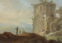 Classical Landscape, with Ruins and Figures by Franz de Paula Ferg