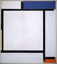 Composition with blue, black, yellow and red by Piet Mondrian