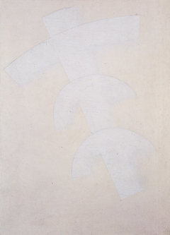 Construction in Dissolution (three arches on a diagonal element in white) by Kazimir Malevich