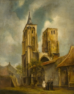 De torens van de kerk van het St.Antoniusklooster te Maastricht by Alexander Schaepkens