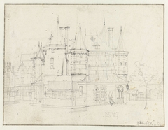 De Waag (Sint Antoniespoort) op de Nieuwmarkt te Amsterdam by Jan Abrahamsz. Beerstraten