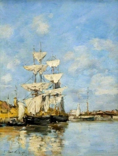 Deauville, the Dock by Eugène Louis Boudin