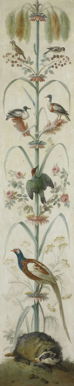 Decorative Depiction with Plants and Animals by Unknown Artist