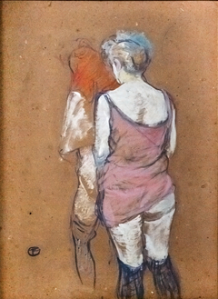 Deux femmes demi-nues de dos. Maison de la rue des Moulins by Henri de Toulouse-Lautrec