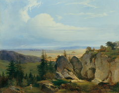 Die Wiener-Neustädter Heide von Wetzelsdorf aus gesehen by Johann Nepomuk Passini