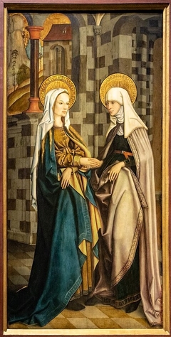 Eschacher Altar: Die Heimsuchung Mariens by Bartholomäus Zeitblom