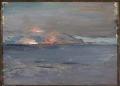 Fires from a ship. From the journey to Palestine by Jan Ciągliński
