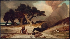 Fisherman and the Genie by Elihu Vedder