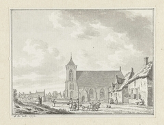 Gezicht op de kerk van Zoutelande by Jan Bulthuis