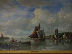 Gezicht op Dordrecht by François Carlebur