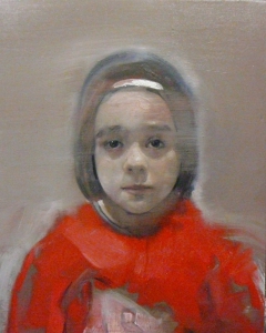 girl with red by Christos Tsimaris