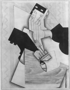 Gitarre auf einem Tisch by Juan Gris