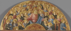 Gottvater mit Engeln: Lünette Himmlische Glorie (Umkreis) by Master of the Nativity of Castello