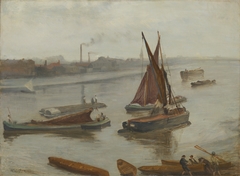 Grey and Silver: Old Battersea Reach by James Abbott McNeill Whistler