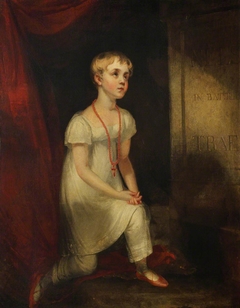 Horatia Nelson kneeling before her father's tomb by William Owen