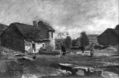 Houses in Optevoz, France by Charles-François Daubigny