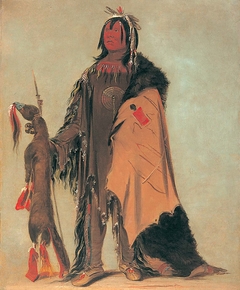 In-ne-ó-cose, Buffalo's Child, a Warrior by George Catlin