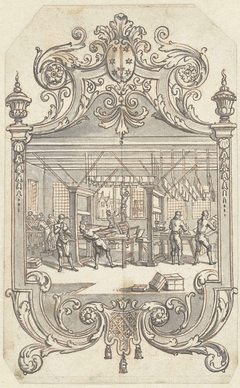 Interieur van een drukkerij by Unknown Artist