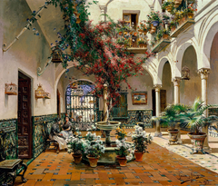 Interior Courtyard, Seville by Manuel García y Rodríguez