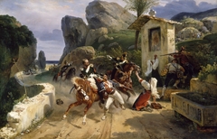 Italian Brigands Surprised by Papal Troops by Horace Vernet