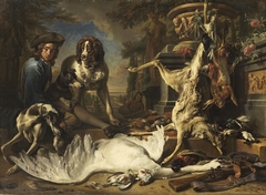 Jagdbeutestillleben mit Schwan by Jan Weenix