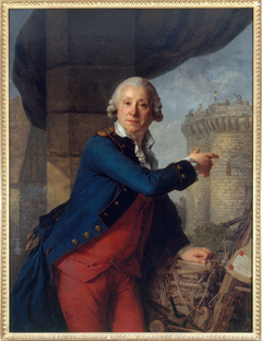 Jean-Henri Masers, chevalier de Latude (1725-1805), montrant la Bastille by Antoine Vestier