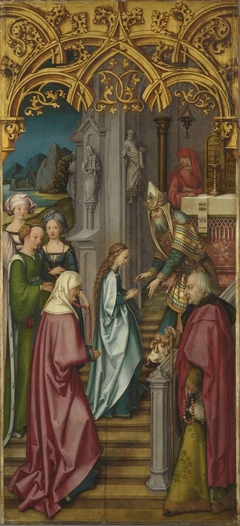 Kaisheimer Altar: Tempelgang Mariens by Hans Holbein the Elder