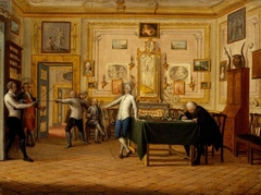 Kenneth Mackenzie, 1st Earl of Seaforth 1744 - 1781 at home in Naples: fencing scene by Pietro Fabris