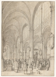 Kerkinterieur van de Sint-Jacobskerk te Antwerpen (?) by Daniël de Blieck