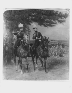 King Edward VII, when Prince of Wales, with Arthur, Duke of Connaught at Aldershot by Édouard Detaille