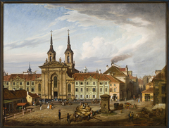 Krasiński Square and the Piarist church by Marcin Zaleski