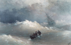 la vague by Ivan Ayvazovsky