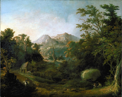 Landscape with Farm and Mountains by Charles Codman