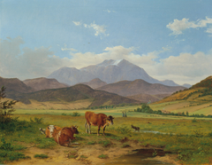 Landschaft mit Schneeberg by Josef Feid