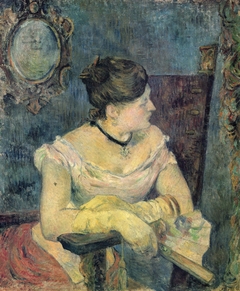 Madame Mette Gauguin in Evening Dress by Paul Gauguin