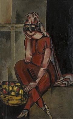 Mädchen mit Maske by Walter Kampmann