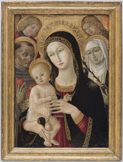 Madonna and Child with St. Catherine of Siena, Saint Anthony of Padua and Angels by Matteo di Giovanni