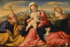 Madonna and Child with Sts Joseph and Magdalene by Anonymous