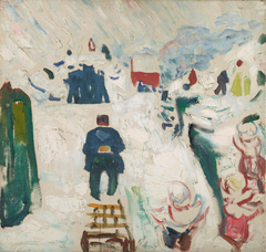 Man with a Sledge by Edvard Munch