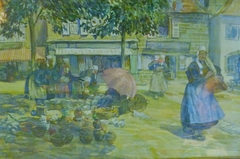 Marché aux faïences au Faouët by Frédéric Dresel